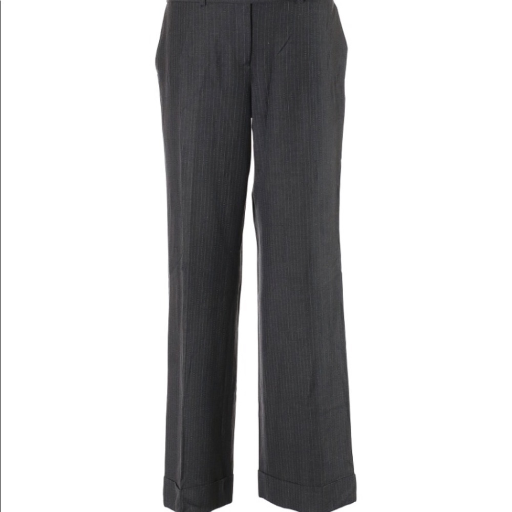 EUC Ann Taylor Gray Trouser Wide Leg Pants 10